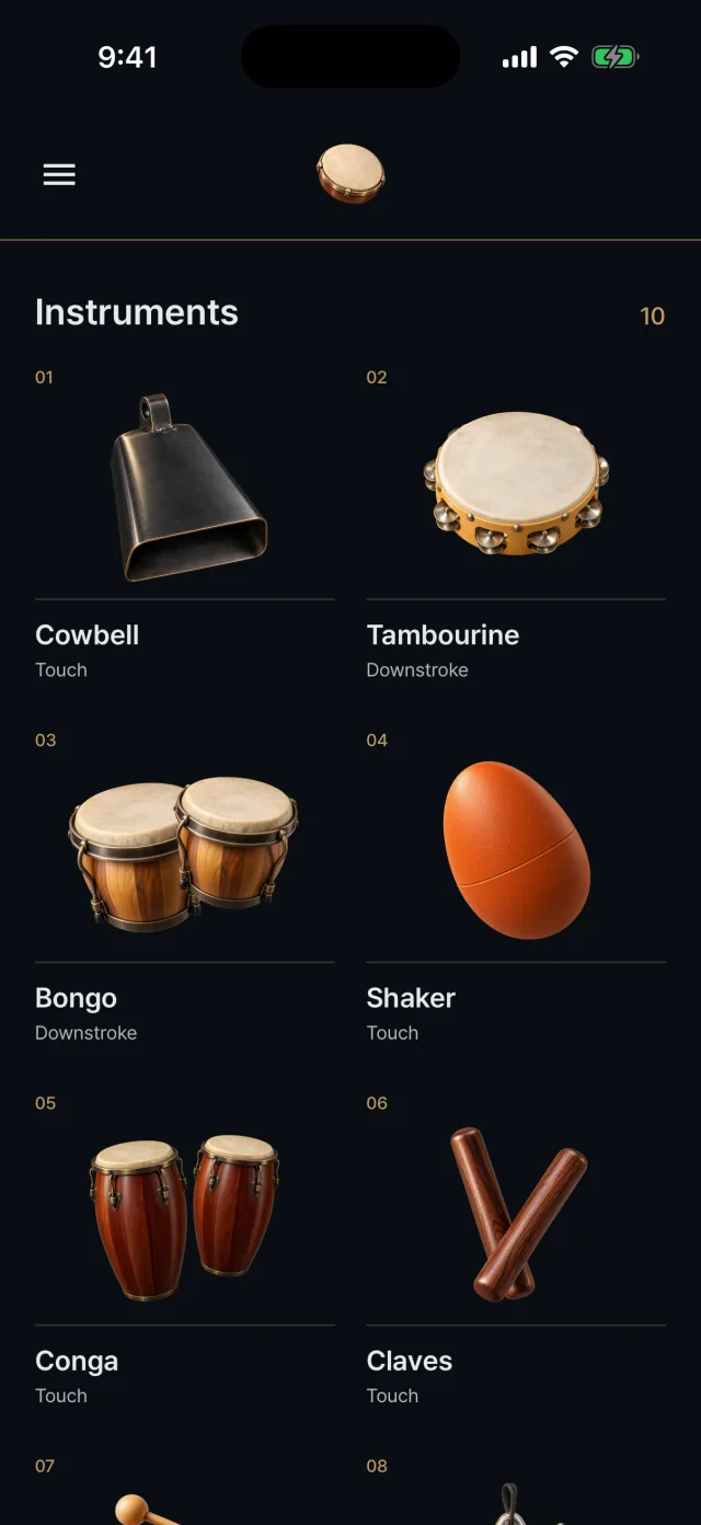 Home: ten instruments and My kits
