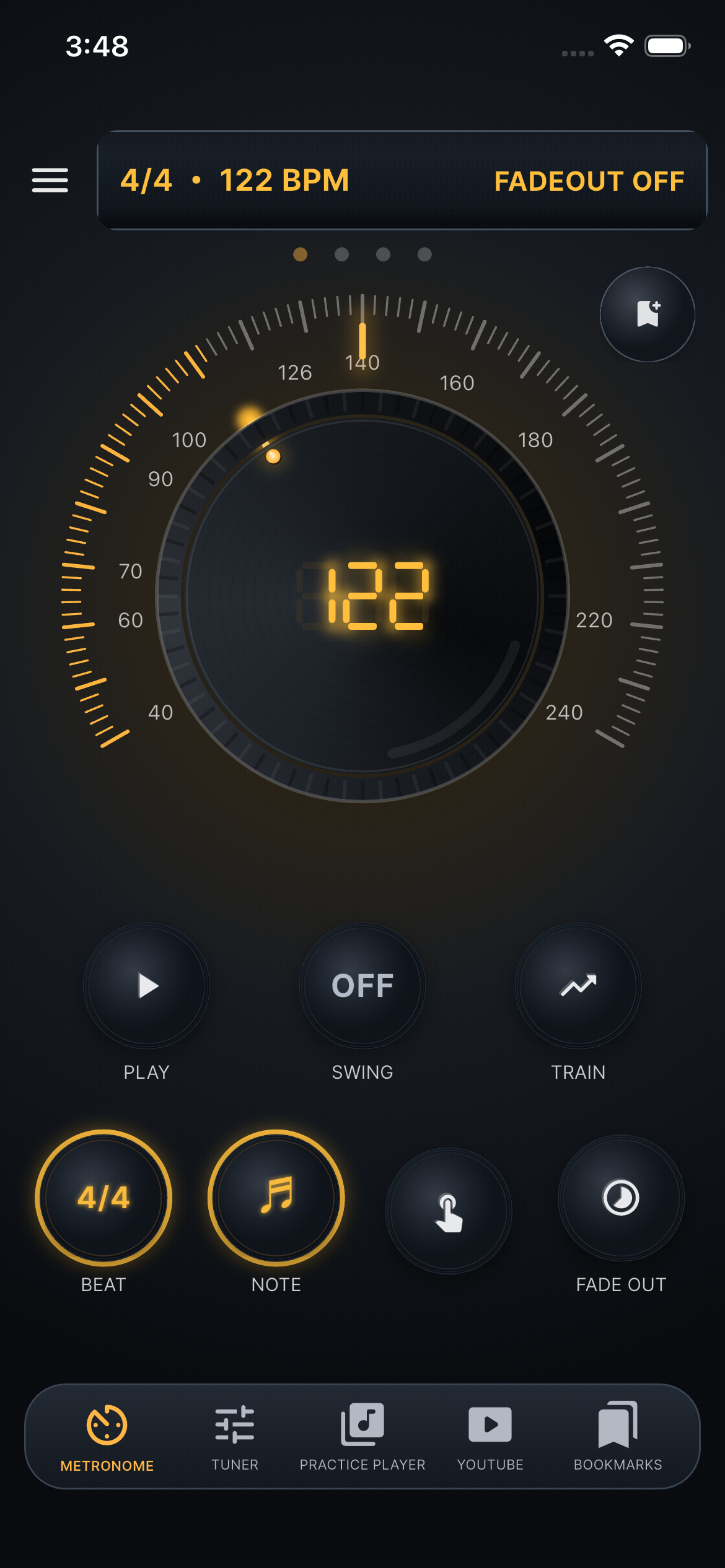 Band Mate metronome screen